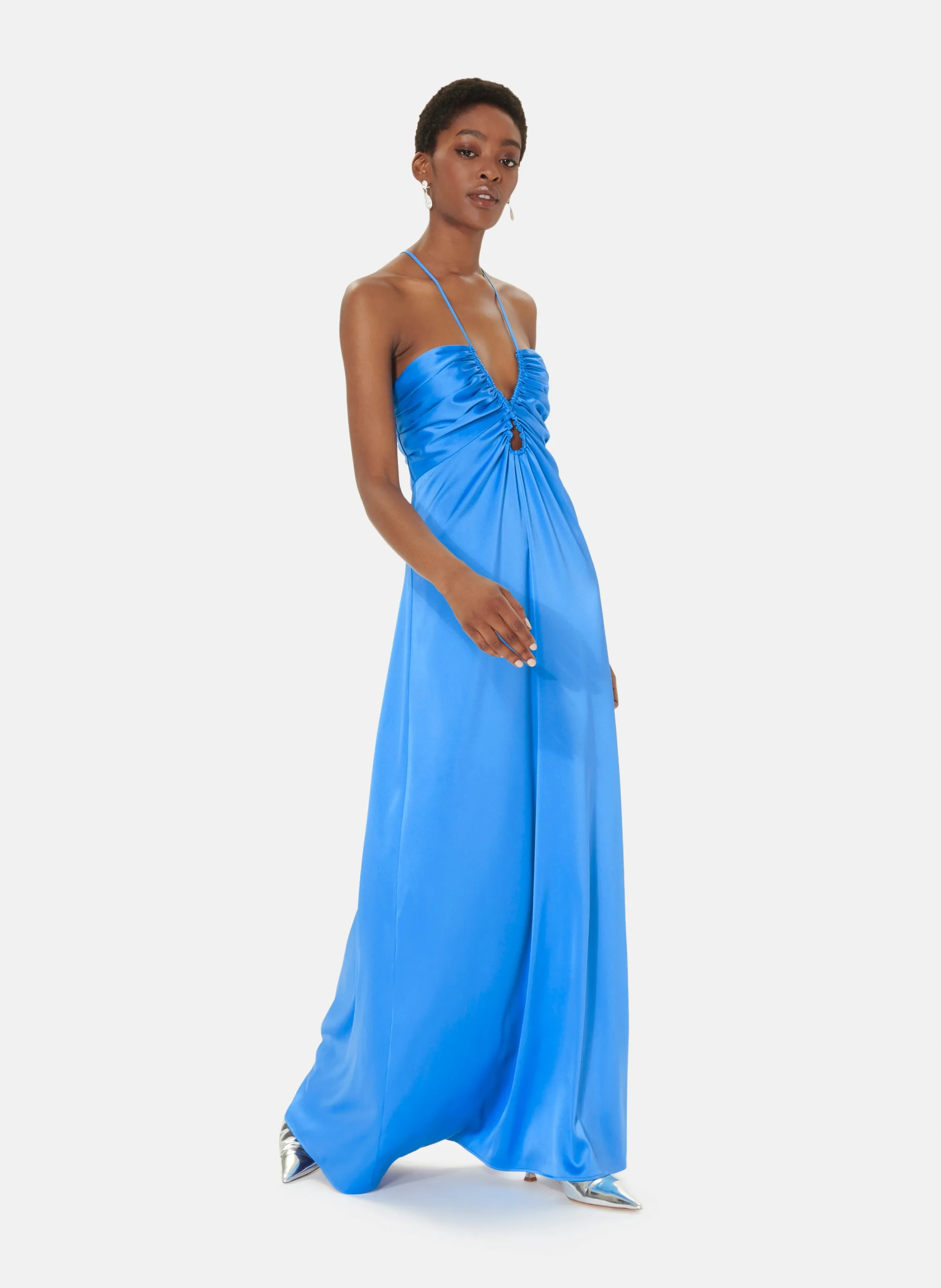 TARA JARMON  Robe droit  longue longues classique - rosalia - Bleu