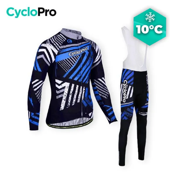 TENUE CYCLISTE AUTOMNE BLEUE - DIRTY+