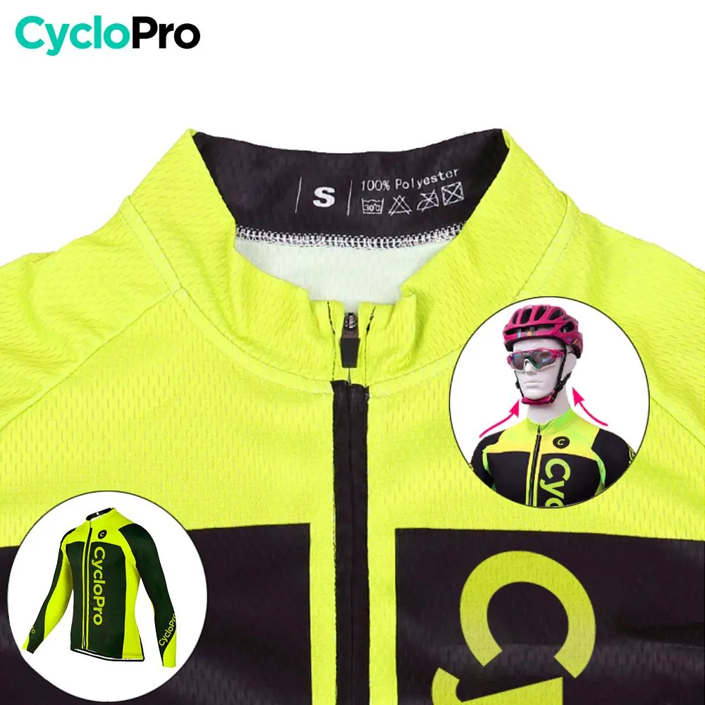 Tenue cycliste automne jaune - Flash+ - DESTOCKAGE