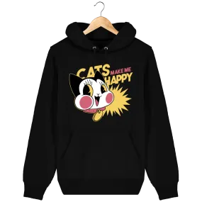 Unisex Hoodie Sweatshirt 350G/M² Cats make me happy