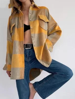 Veste Longue Bohème à Carreaux