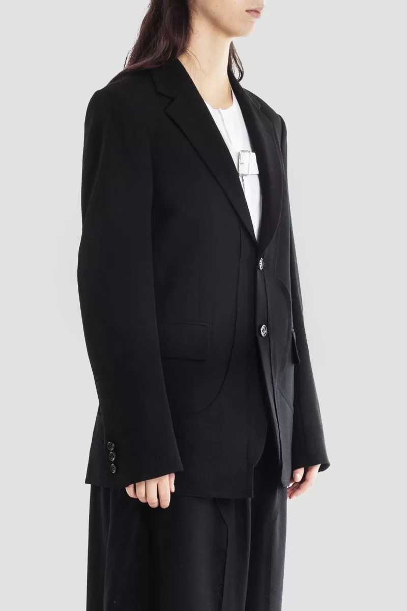 Veste noire avec empiècements