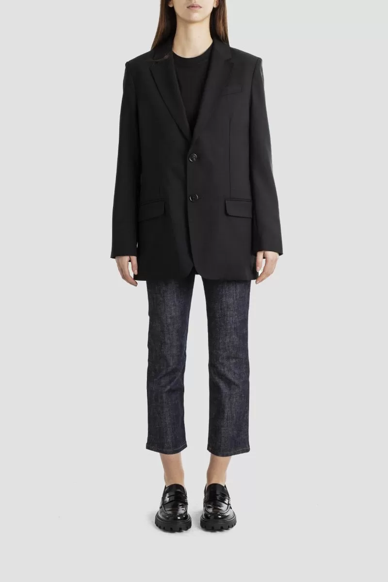 Veste noire deux boutons