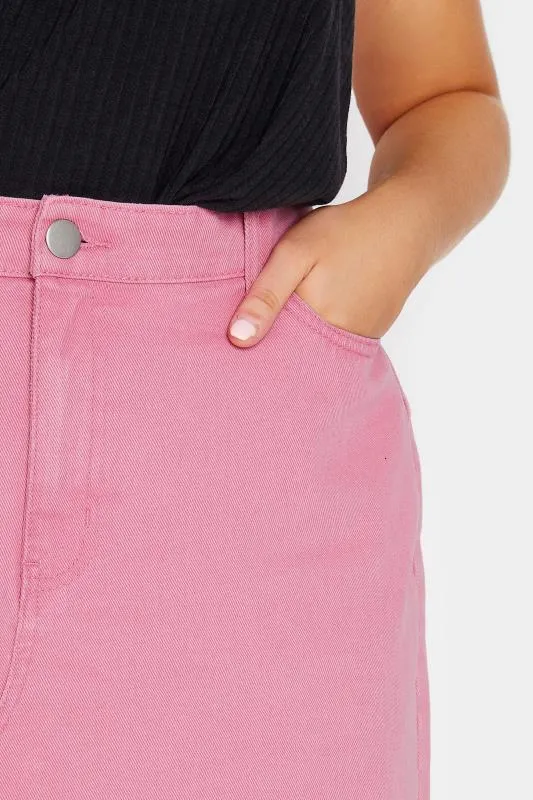 YOURS - Mini Jupe en Jean Rose