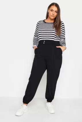 YOURS - Pantalon Jogging Coupe Cargo Noir